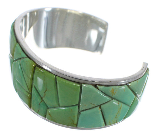 Silver Turquoise Well-Built Southwestern Cuff Bracelet CX49892